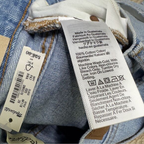 Madewell Tall Baggy Straight Jeans Size 26 - Picture 7 of 9